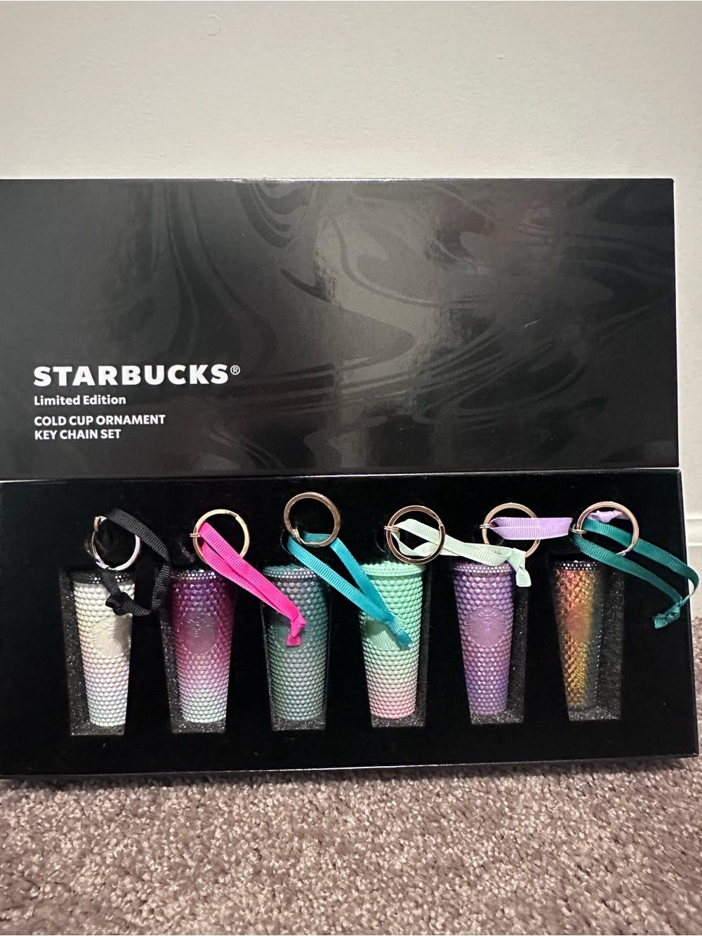 Starbucks Multicolor Iridescent Cold keychain LIMITED EDITION